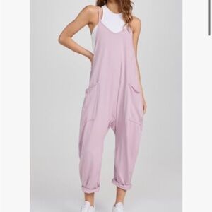 Sincerly‎ Jules Pink Slouchy Ribbed Knit Onesie Jumpsuit Romper